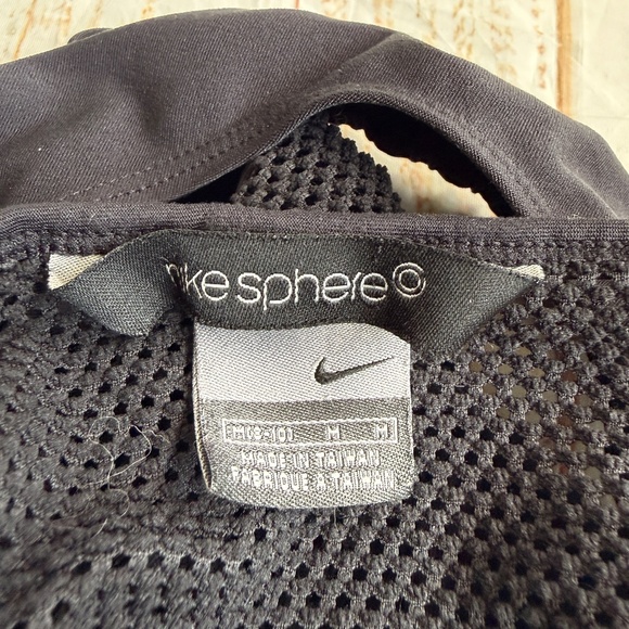 Nike Sphere | Black Sheer Mesh Athletic Top | Size M - Picture 6 of 6